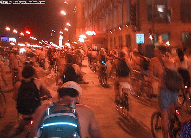 World Naked Bike Ride Chicago.