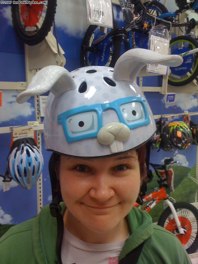 helmet bunny ears