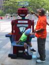 Suite Home Chicago. Robot throne. Outside Tribune tower. (click to zoom)