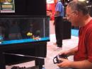International Model and Hobby Expo: Tiny R/C sub, MADE to hassle pet fish. (click to zoom)