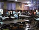 Luther Memorial Church: Feast begins with hot dogs. (click to zoom)