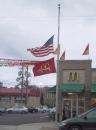 Flags(?) at half mast. (click to zoom)