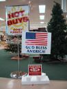 Patriotic yard signs at Ace Hardware. (click to zoom)