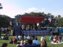 Stage with Falun Gong. (click to zoom)