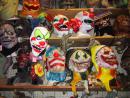Fantasy Costume: Rubber masks department: Evil clowns. (click to zoom)