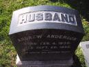 Graceland Cemetery: Husband. Andrew Anderson. (click to zoom)