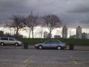 Driving lessons in Montrose harbor parking lot. (click to zoom)