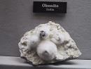 Lizzadro Museum: Okenite - fuzzy stone. (click to zoom)