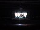 Waveland Bowl: License plate in lot. (click to zoom)