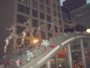 Holiday decorations downtown. Sleigh and reindeer. (click to zoom)