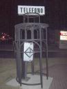 Leaning Tower YMCA in Niles: Italian style telephone booth. (click to zoom)