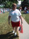 Vernon Hills Independence Day Parade: Free flags. (click to zoom)
