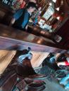 Donley's Wild West Town: Saloon - saddle seats. (click to zoom)
