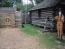 Donley's Wild West Town: Hatchet throwing. (click to zoom)