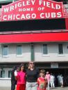 Cubs at Wrigley Field: Jenny and kids. (click to zoom)