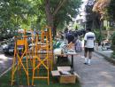 Andersonville giant yard sale: Ladders. (click to zoom)