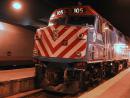 Metra diesel locomotive in Union Station. (click to zoom)