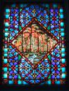 Chicago Fire stained glass at First United Methodist Church downtown. (click to zoom)