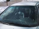 My broken windshield. Things could have been worse. (click to zoom)