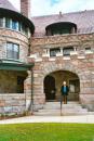 Heather in front of Studebaker mansion in South Bend Indiana. (click to zoom)