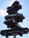 Outdoor sculptures in Cermak Plaza Shopping Center in Berwyn. (click to zoom)