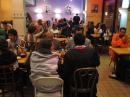 Many costumed people afterwards at Clarks restaurant on Lincoln. (click to zoom)