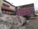 Graffiti'd van often in mall lot. (click to zoom)