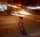 Annie fire hooping. (click to zoom)