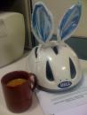Bunny ears bike helmet. (click to zoom)