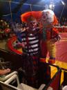 Kelly Miller Circus clown and pinata. (click to zoom)
