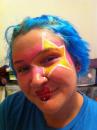 Playing with clown face painting ideas. (click to zoom)