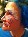 Playing with clown face painting ideas. (click to zoom)