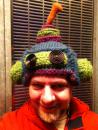Andrew's amazing crocheted robot hat by Jera. (click to zoom)