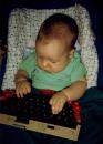 Infant Daniel at Keyboard (click to zoom)